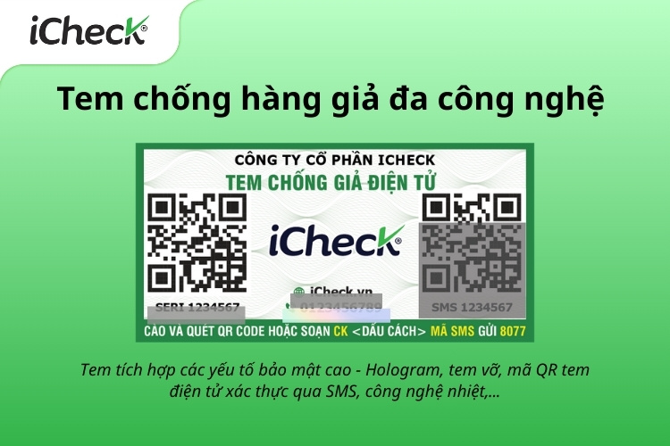 Mẫu tem chống giả tích hợp nhiều lớp bảo mật cao