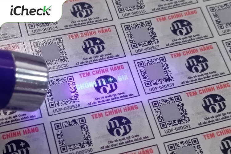 Tem chống giả công nghệ phản quang dưới đèn UV