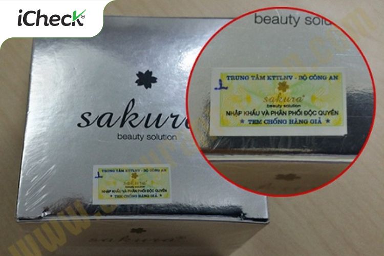 Tem chống hàng giả được dán rõ ràng, dễ kiểm tra trên bao bì sản phẩm
