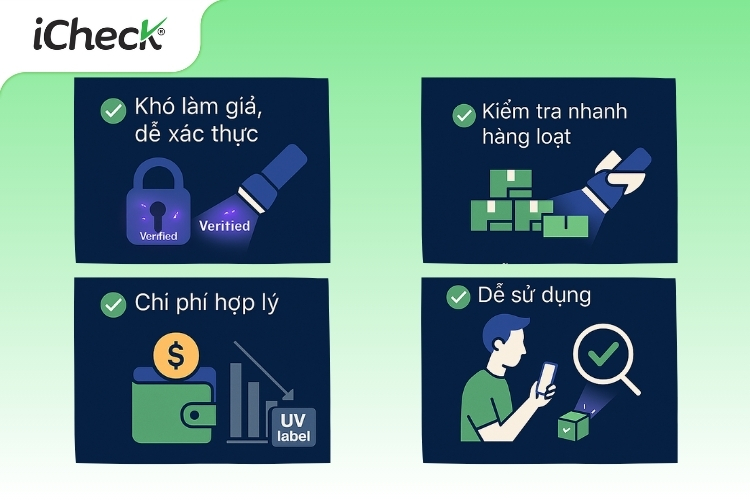 Một số ưu điểm của tem chống giả công nghệ phát sáng