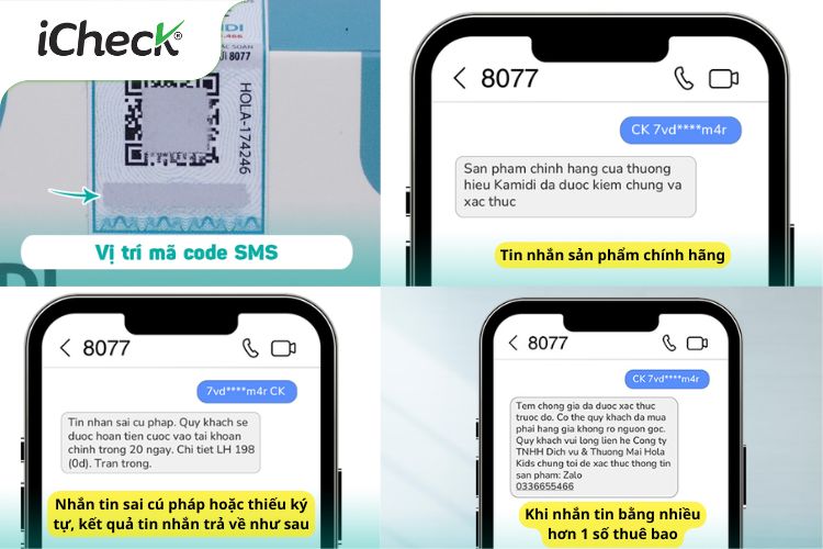 Ảnh minh họa hướng dẫn gửi SMS kiểm tra nguồn gốc