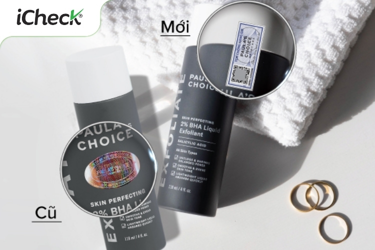 Tem vỡ kết hợp với QR Code chống giả của Paula’s Choice