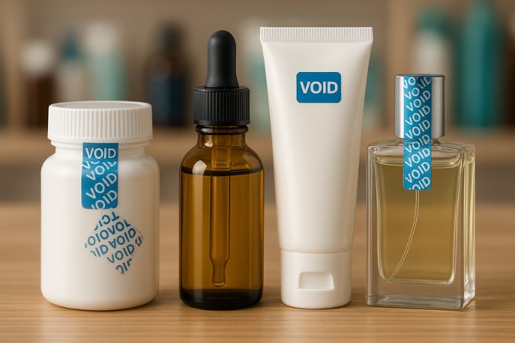 Ảnh minh họa tem VOID trên các sản phẩm