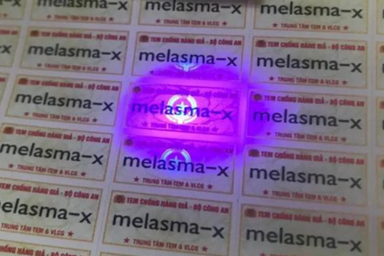 Mẫu tem chống giả phát quang UV