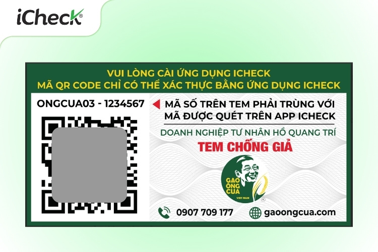 Hình ảnh tem chống giả gạo ST25 mới nhất