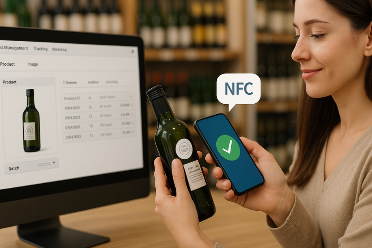 Ảnh minh họa quét tem NFC chống giả
